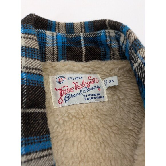 True Religion Shirt Men's XS Plaid Flannel Long‎ Sleeve Button Up Lined - Picture 8 of 10